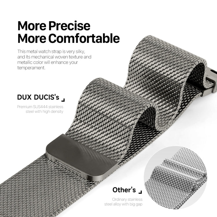 For Apple Watch 42mm DUX DUCIS Milanese Pro Series Stainless Steel Watch Band(Graphite) - Watch Bands by DUX DUCIS | Online Shopping South Africa | PMC Jewellery