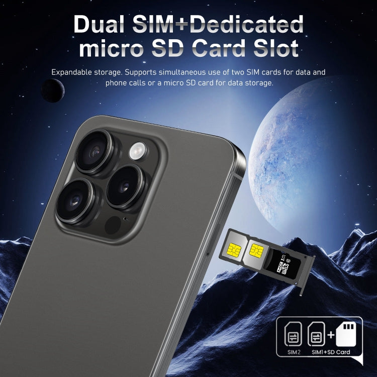 i15 Pro Max / VD1, 3GB+32GB, 6.79 inch Screen, Face Identification, Android 8.1 MTK6753 Octa Core, Network: 4G, Dual SIM(Black) -  by PMC TechLife | Online Shopping South Africa | PMC TechLife