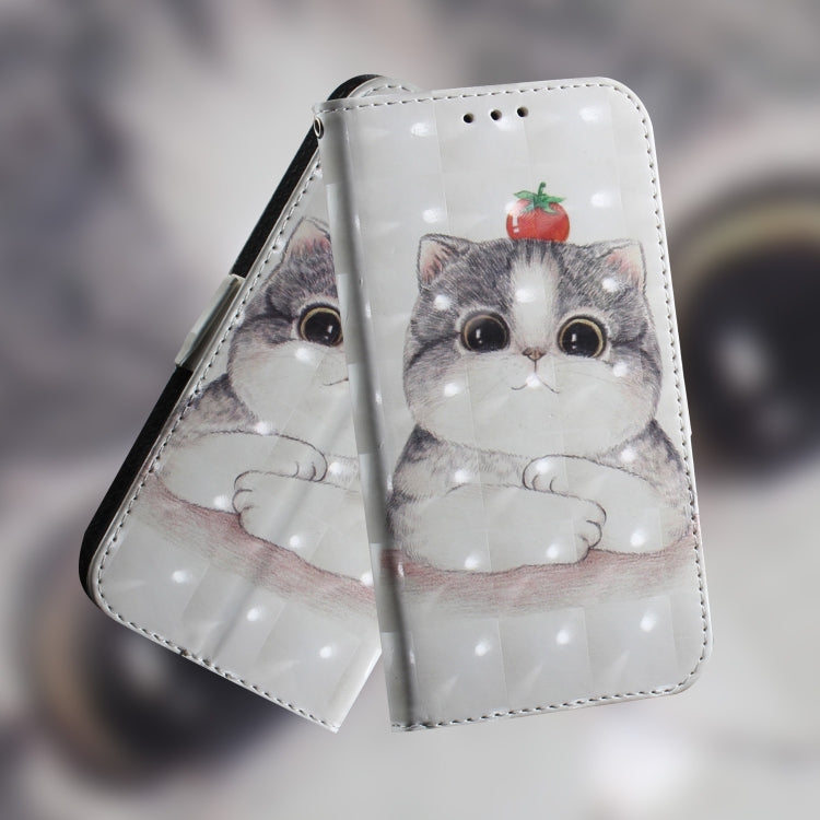 For Google Pixel 9 Pro 3D Colored Horizontal Flip Leather Phone Case(Cute Cat) - Google Cases by PMC Jewellery | Online Shopping South Africa | PMC Jewellery | Buy Now Pay Later Mobicred