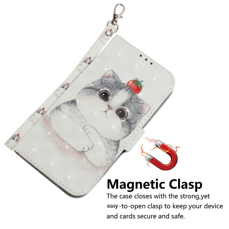 For Google Pixel 9 Pro 3D Colored Horizontal Flip Leather Phone Case(Cute Cat) - Google Cases by PMC Jewellery | Online Shopping South Africa | PMC Jewellery | Buy Now Pay Later Mobicred