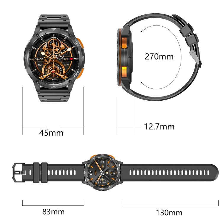 LEMFO AK59 1.43 inch AMLOED Round Screen Silicone Strap Smart Watch(Gold) - free shipping - PMC TechLife - Order now!