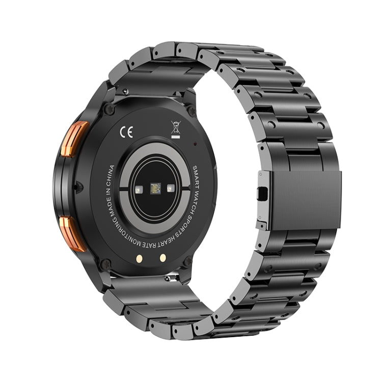 LEMFO AK59 1.43 inch AMLOED Round Screen Steel Strap Smart Watch(Black) - free shipping - PMC TechLife - Order now!