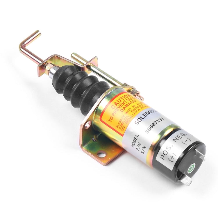 Lister Petter 24V Engine Flameout Solenoid Valve with Magnetic 366-07198(Black) - Engine Fittings by PMC TechLife | Online Shopping South Africa | PMC TechLife | Buy Now Pay Later Mobicred
