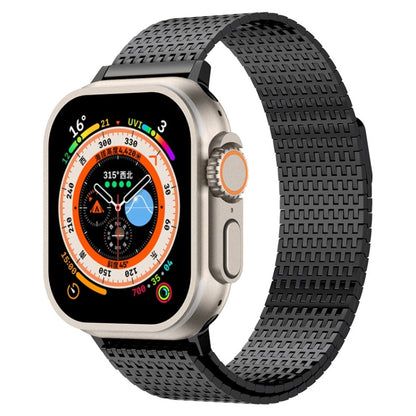 For Apple Watch Series 7 45mm Milanese Loop Magnetic Clasp Stainless Steel Watch Band(Black) - Watch Bands by PMC Jewellery | Online Shopping South Africa | PMC Jewellery