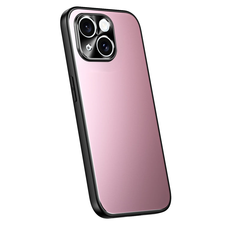For iPhone 14 R-JUST RJ-61 Electroplating Frosted TPU + PC Phone Case(Pink) - iPhone 14 Cases by R-JUST | Online Shopping South Africa | PMC TechLife