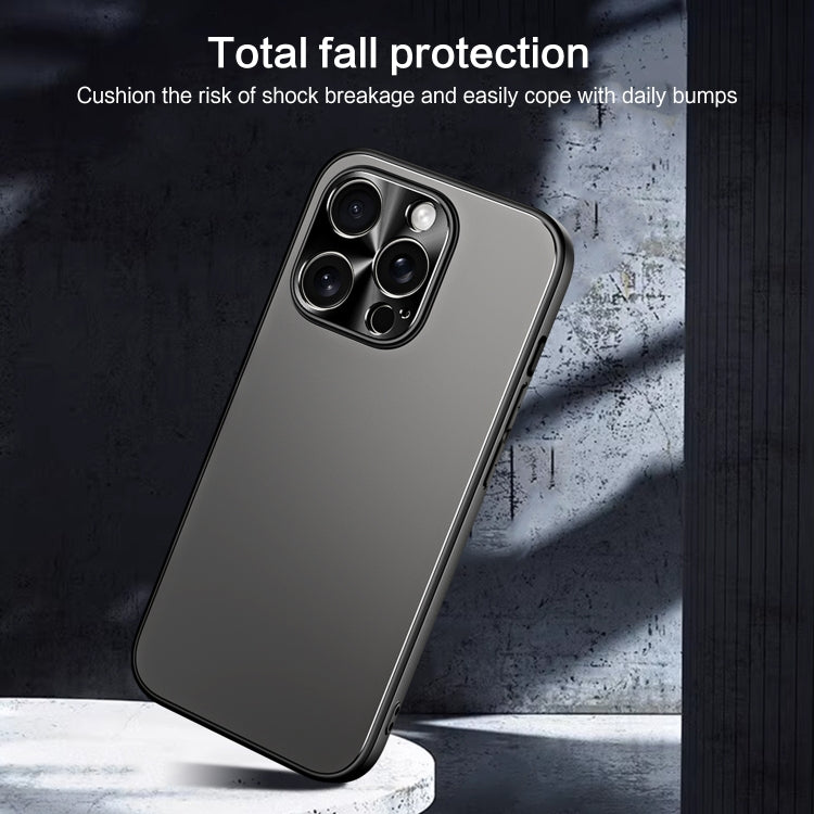 For iPhone 13 Pro Max R-JUST RJ-61 Electroplating Frosted TPU + PC Phone Case(Silver) - iPhone 13 Pro Max Cases by R-JUST | Online Shopping South Africa | PMC Jewellery