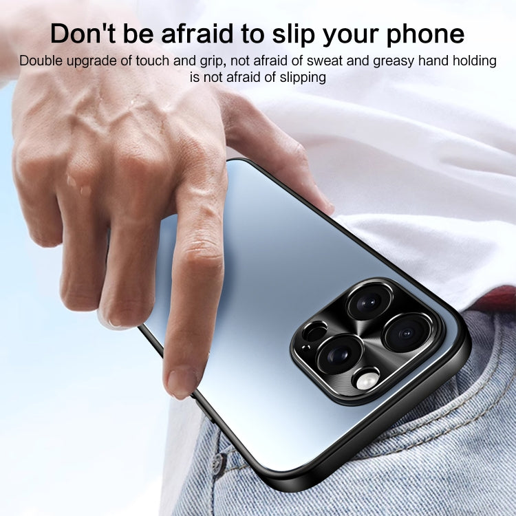 For iPhone 14 Plus R-JUST RJ-61 Electroplating Frosted TPU + PC Phone Case with Holder(Silver) - iPhone 14 Plus Cases by R-JUST | Online Shopping South Africa | PMC TechLife