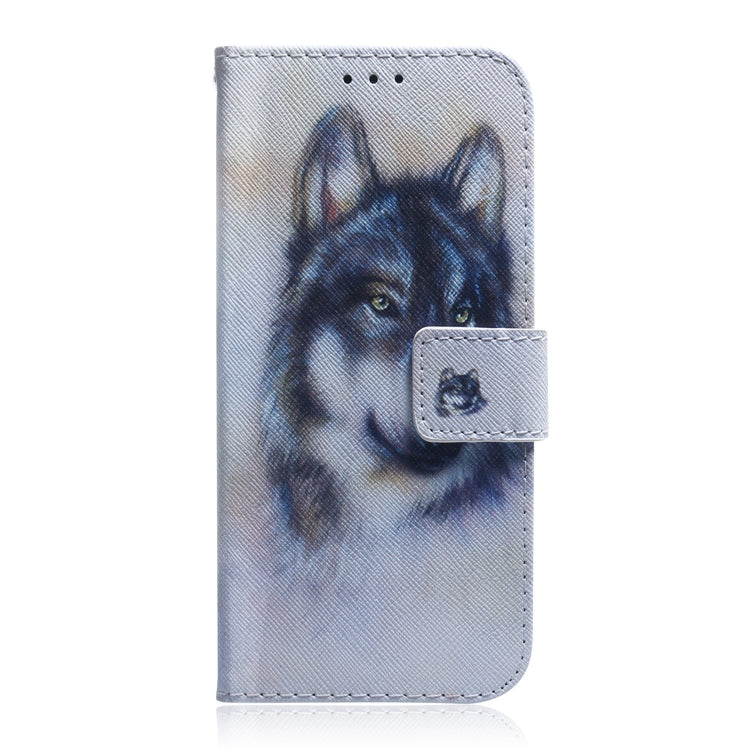 For Google Pixel 9 Pro Coloured Drawing Flip Leather Phone Case(White Wolf) - Google Cases by PMC TechLife | Online Shopping South Africa | PMC TechLife | Buy Now Pay Later Mobicred