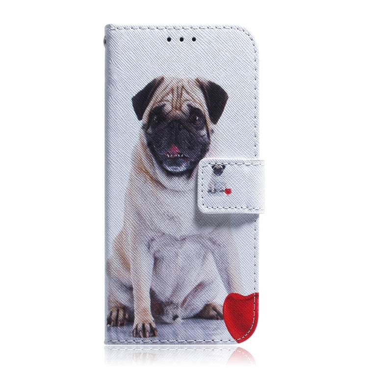 For Google Pixel 9 Pro Coloured Drawing Flip Leather Phone Case(Pug) - Google Cases by PMC TechLife | Online Shopping South Africa | PMC TechLife | Buy Now Pay Later Mobicred