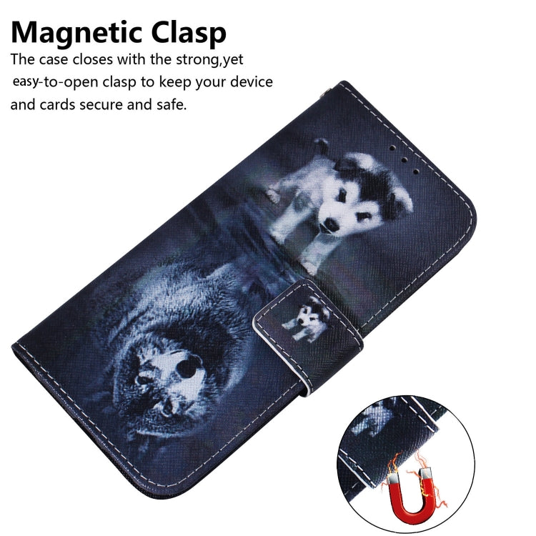 For Google Pixel 9 Pro Coloured Drawing Flip Leather Phone Case(Wolf and Dog) - Google Cases by PMC TechLife | Online Shopping South Africa | PMC TechLife | Buy Now Pay Later Mobicred