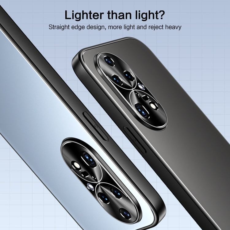 For Huawei P50 R-JUST RJ-61 Electroplating Frosted TPU + PC Phone Case(Grey) - Huawei Cases by R-JUST | Online Shopping South Africa | PMC TechLife | Buy Now Pay Later Mobicred