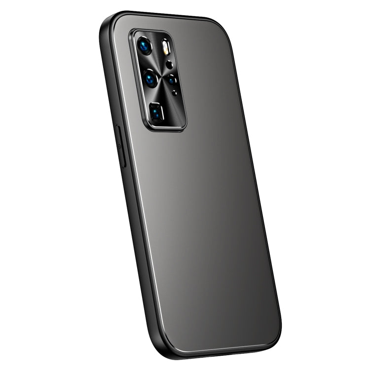 For Huawei P40 R-JUST RJ-61 Electroplating Frosted TPU + PC Phone Case(Grey) - Huawei Cases by R-JUST | Online Shopping South Africa | PMC TechLife