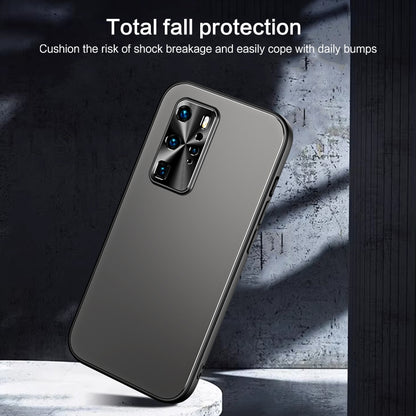 For Huawei P40 Pro R-JUST RJ-61 Electroplating Frosted TPU + PC Phone Case(Silver) - Huawei Cases by R-JUST | Online Shopping South Africa | PMC Jewellery