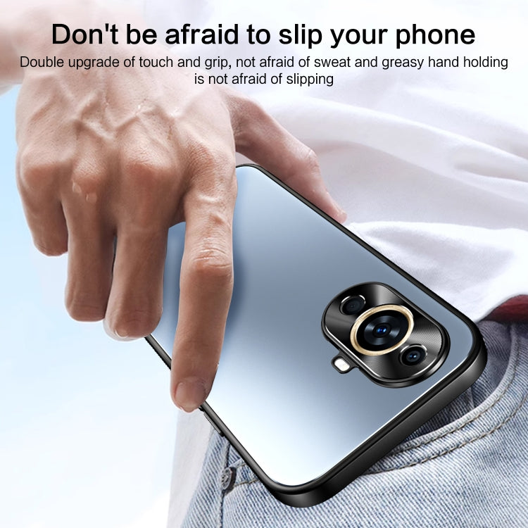 For Huawei nova 11 R-JUST RJ-61 Electroplating Frosted TPU + PC Phone Case(Blue) - Huawei Cases by R-JUST | Online Shopping South Africa | PMC TechLife | Buy Now Pay Later Mobicred
