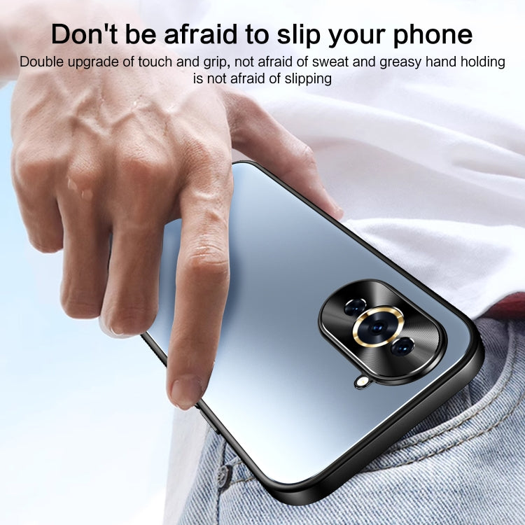 For Huawei nova 10 Pro R-JUST RJ-61 Electroplating Frosted TPU + PC Phone Case(Blue) - Huawei Cases by R-JUST | Online Shopping South Africa | PMC TechLife | Buy Now Pay Later Mobicred