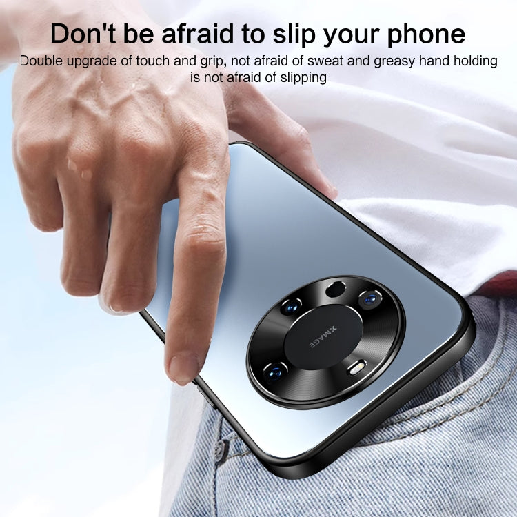 For Huawei Mate 60 Pro R-JUST RJ-61 Electroplating Frosted TPU + PC Phone Case(Grey) - Huawei Cases by R-JUST | Online Shopping South Africa | PMC TechLife | Buy Now Pay Later Mobicred