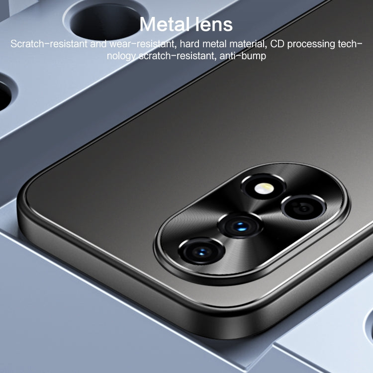 For Huawei nova 12 R-JUST RJ-61 Electroplating Frosted TPU + PC Phone Case with Holder(Grey) - Huawei Cases by R-JUST | Online Shopping South Africa | PMC TechLife | Buy Now Pay Later Mobicred