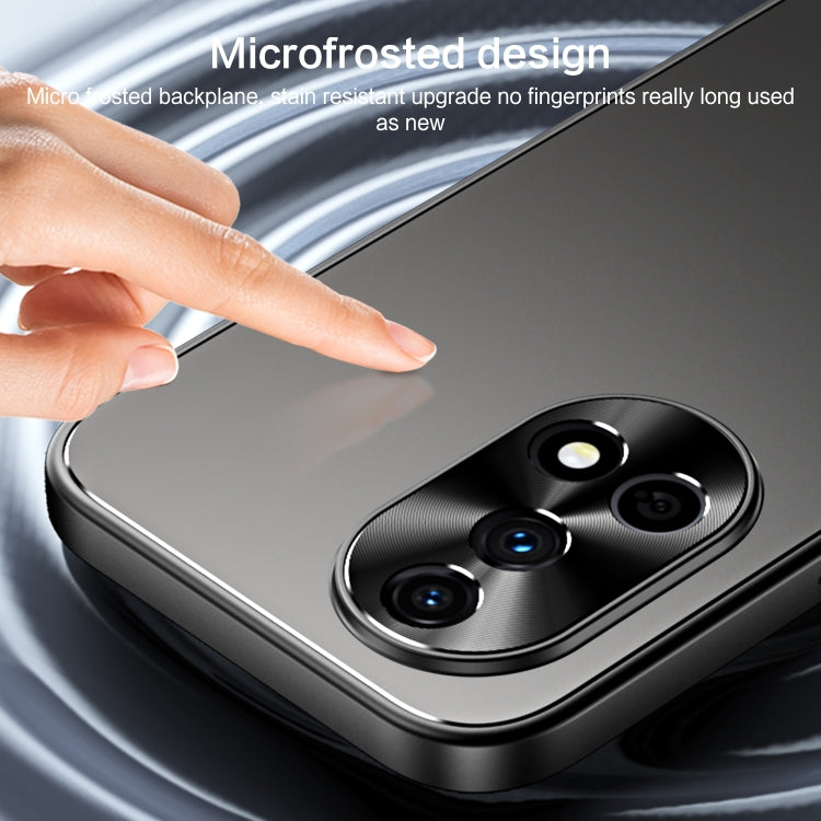 For Huawei nova 12 R-JUST RJ-61 Electroplating Frosted TPU + PC Phone Case with Holder(Grey) - Huawei Cases by R-JUST | Online Shopping South Africa | PMC TechLife | Buy Now Pay Later Mobicred