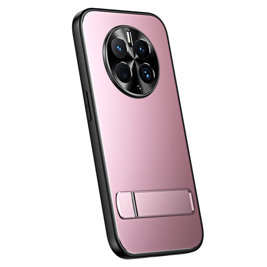 For Huawei Mate 50 Pro R-JUST RJ-61 Electroplating Frosted TPU + PC Phone Case with Holder(Pink) - Huawei Cases by R-JUST | Online Shopping South Africa | PMC Jewellery