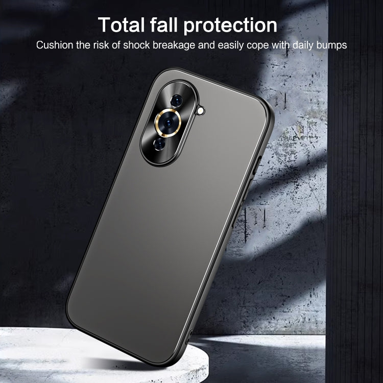 For Huawei nova 10 Pro R-JUST RJ-61 Electroplating Frosted TPU + PC Phone Case with Holder(Grey) - Huawei Cases by R-JUST | Online Shopping South Africa | PMC Jewellery