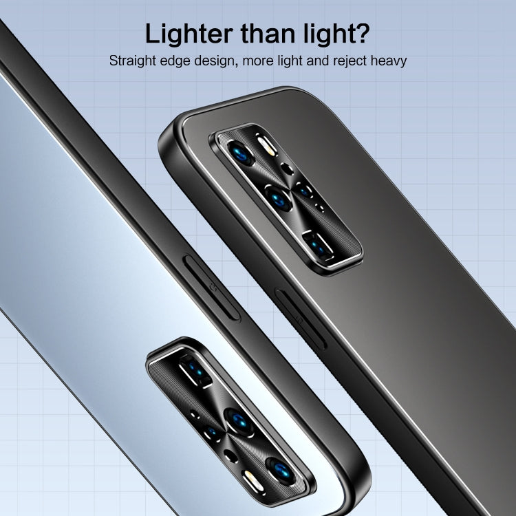 For Huawei P40 R-JUST RJ-61 Electroplating Frosted TPU + PC Phone Case with Holder(Silver) - Huawei Cases by R-JUST | Online Shopping South Africa | PMC TechLife | Buy Now Pay Later Mobicred