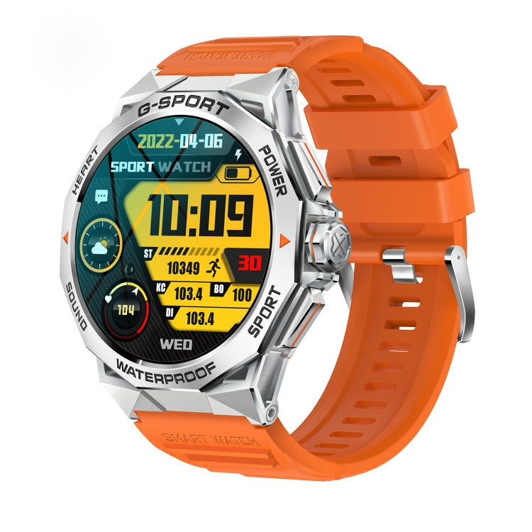 K62 1.43 inch AMOLED Round Screen Smart Watch Supports Bluetooth Calls(Silver Orange) - free shipping - PMC TechLife - Order now!