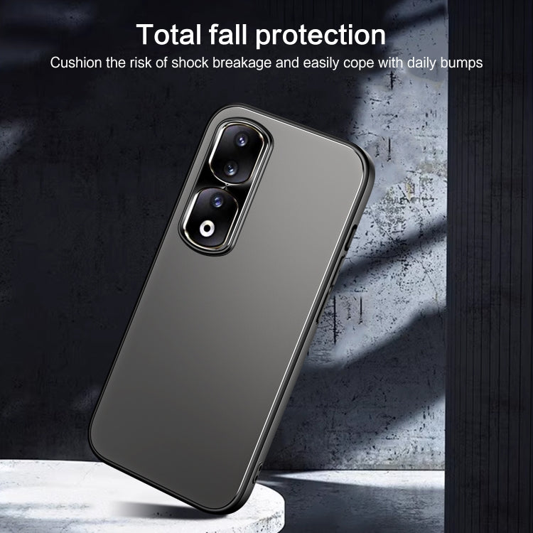 For Honor 90 Pro R-JUST RJ-61 Electroplating Frosted TPU + PC Phone Case(Blue) - Honor Cases by R-JUST | Online Shopping South Africa | PMC TechLife | Buy Now Pay Later Mobicred