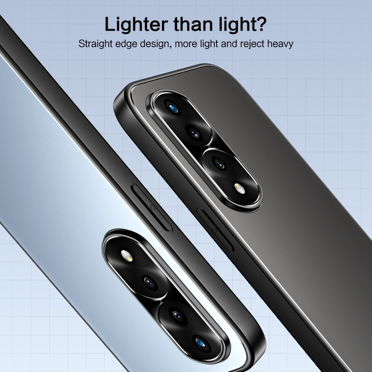 For Honor 70 R-JUST RJ-61 Electroplating Frosted TPU + PC Phone Case(Silver) - Honor Cases by R-JUST | Online Shopping South Africa | PMC TechLife