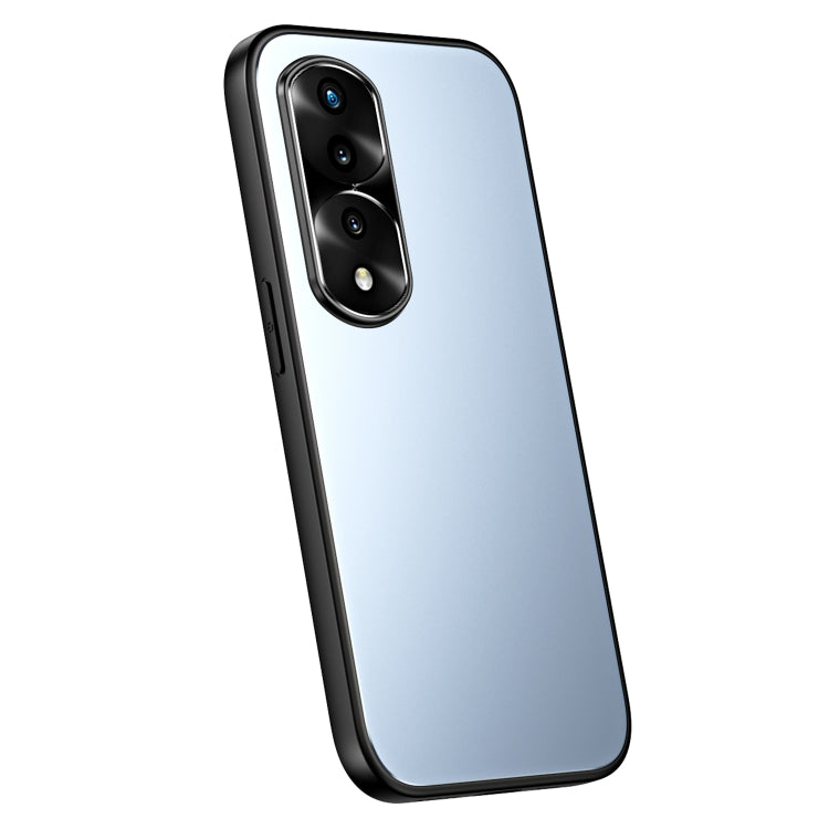 For Honor 70 R-JUST RJ-61 Electroplating Frosted TPU + PC Phone Case(Blue) - Honor Cases by R-JUST | Online Shopping South Africa | PMC TechLife