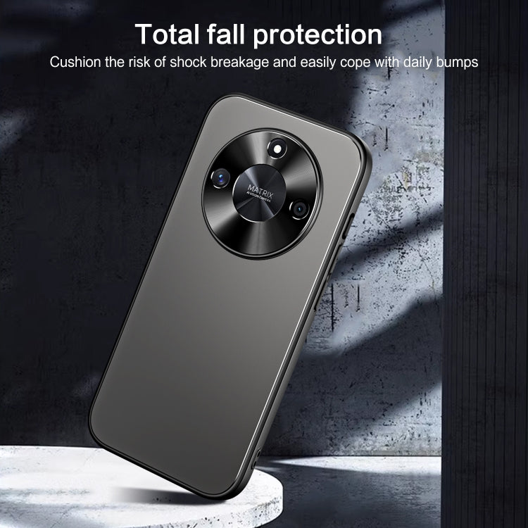 For Honor X50 R-JUST RJ-61 Electroplating Frosted TPU + PC Phone Case(Grey) - Honor Cases by R-JUST | Online Shopping South Africa | PMC TechLife | Buy Now Pay Later Mobicred