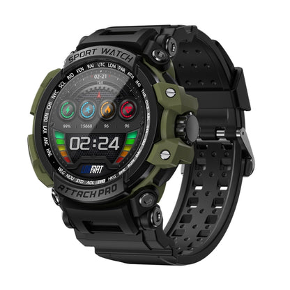 LOKMAT ATTACK Pro 1.32 inch BT5.1 Smart Sport Watch, Support Bluetooth Call / Sleep / Blood Oxygen / Heart Rate / Blood Pressure Health Monitor(Green) - Smart Watches by Lokmat | Online Shopping South Africa | PMC Jewellery | Buy Now Pay Later Mobicred