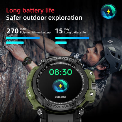 LOKMAT ATTACK Pro 1.32 inch BT5.1 Smart Sport Watch, Support Bluetooth Call / Sleep / Blood Oxygen / Heart Rate / Blood Pressure Health Monitor(Green) - Smart Watches by Lokmat | Online Shopping South Africa | PMC Jewellery | Buy Now Pay Later Mobicred