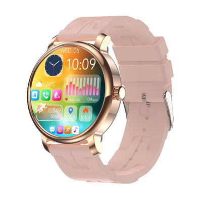 LEMFO LF35 1.43 inch AMOLED Round Screen Silicone Strap Smart Watch Supports Blood Oxygen Detection(Gold) - Smart Watches by LEMFO | Online Shopping South Africa | PMC Jewellery | Buy Now Pay Later Mobicred