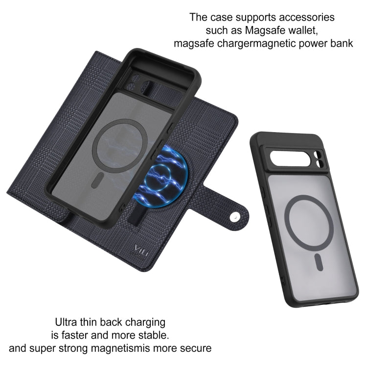 For Google Pixel 8 Pro ViLi GHA Series Shockproof MagSafe RFID Leather Attraction Horizontal Flip Phone Case(Black) - free shipping - PMC TechLife - Order now!