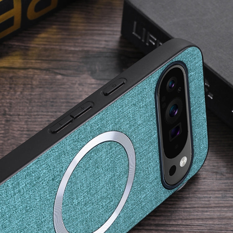 For Google Pixel 9 Pro CD Magnetic Ring Cloth Texture PU Phone Case(Purple) - Google Cases by PMC TechLife | Online Shopping South Africa | PMC TechLife | Buy Now Pay Later Mobicred