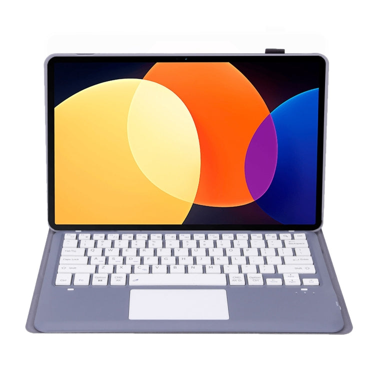 For Xiaomi Pad 6S Pro 12.4 Lambskin Texture Detachable Bluetooth Keyboard Leather Case with Touchpad(Purple) - Others Keyboard by PMC TechLife | Online Shopping South Africa | PMC TechLife