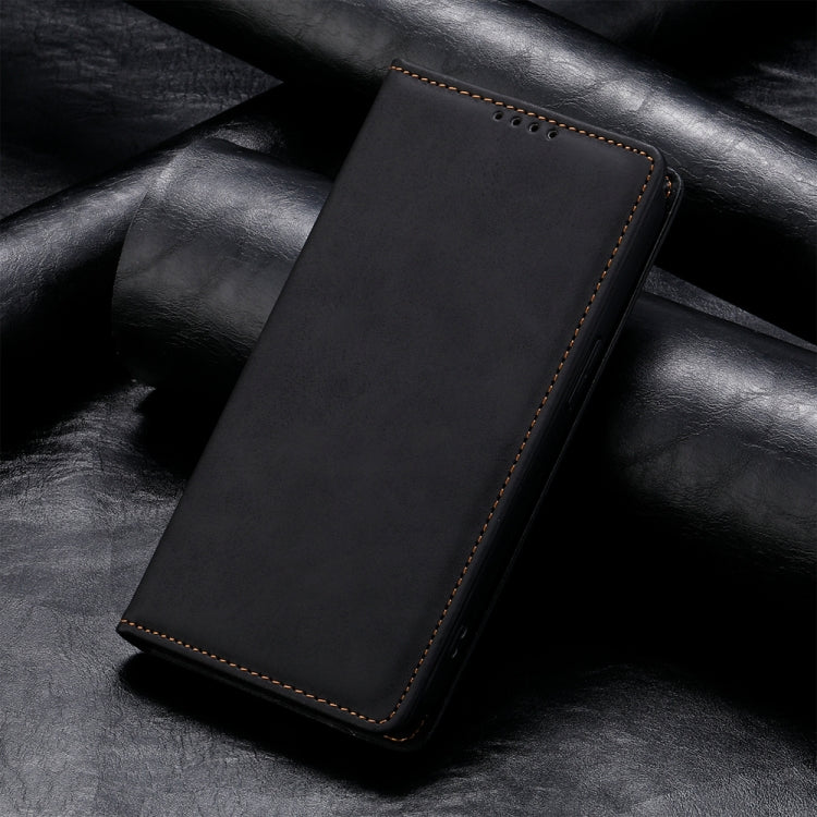 For Redmi K70 Ultra Business Solid Color Magnetic RFID Leather Phone Case(Black) - Xiaomi Cases by PMC Jewellery | Online Shopping South Africa | PMC Jewellery | Buy Now Pay Later Mobicred