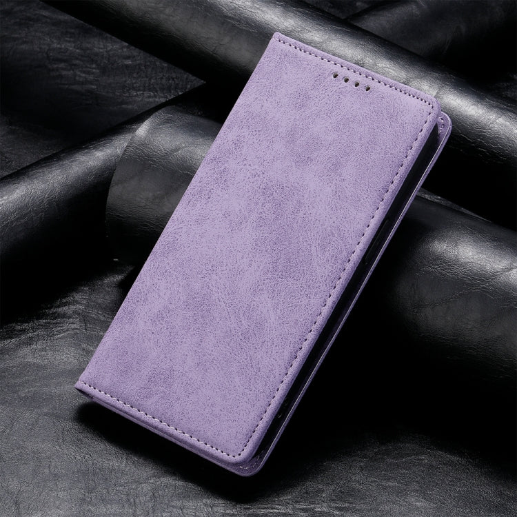 For Redmi K70 Ultra Business Solid Color Magnetic RFID Leather Phone Case(Purple) - Xiaomi Cases by PMC Jewellery | Online Shopping South Africa | PMC Jewellery | Buy Now Pay Later Mobicred