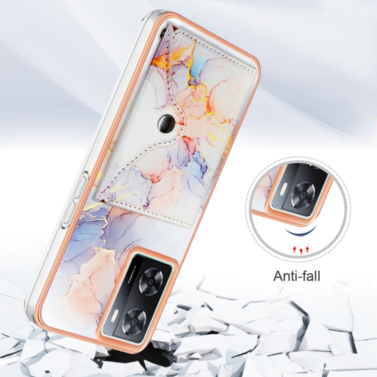 For OnePlus Nord N300 Marble Pattern IMD Card Slot Phone Case(Galaxy Marble White) - OnePlus Cases by PMC TechLife | Online Shopping South Africa | PMC TechLife | Buy Now Pay Later Mobicred
