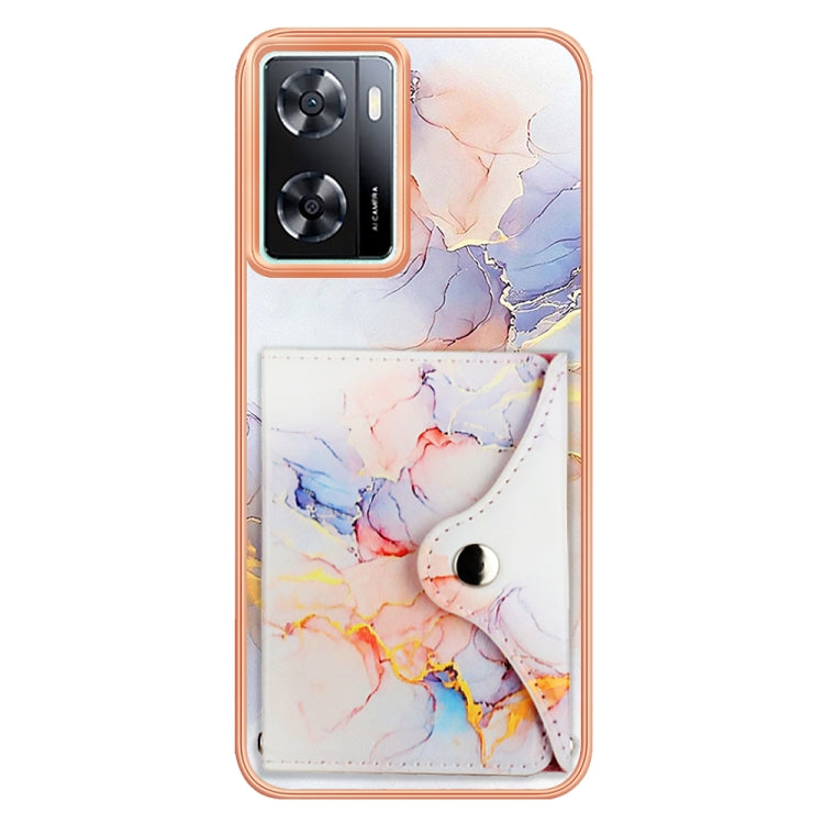 For OnePlus Nord N300 Marble Pattern IMD Card Slot Phone Case(Galaxy Marble White) - OnePlus Cases by PMC TechLife | Online Shopping South Africa | PMC TechLife | Buy Now Pay Later Mobicred