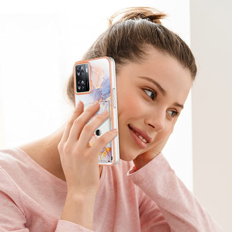 For OnePlus Nord N300 Marble Pattern IMD Card Slot Phone Case(Galaxy Marble White) - OnePlus Cases by PMC TechLife | Online Shopping South Africa | PMC TechLife | Buy Now Pay Later Mobicred