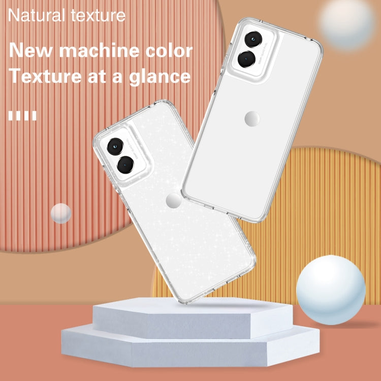 For Motorola Moto G Play 4G 2024 Terminator Style Shockproof Phone Case(Glitter White) - Motorola Cases by PMC Jewellery | Online Shopping South Africa | PMC Jewellery | Buy Now Pay Later Mobicred