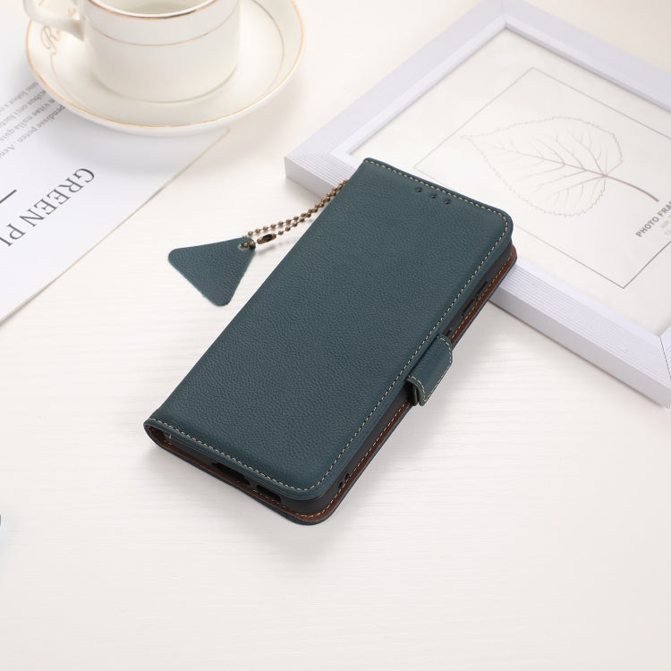 For OnePlus Ace 3V Side-Magnetic TJ Genuine Leather RFID Phone Case(Green) - OnePlus Cases by PMC TechLife | Online Shopping South Africa | PMC TechLife | Buy Now Pay Later Mobicred