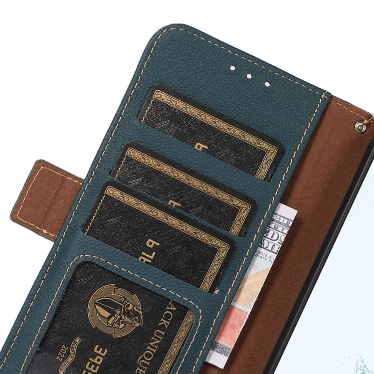 For OnePlus Ace 3V Side-Magnetic TJ Genuine Leather RFID Phone Case(Green) - OnePlus Cases by PMC TechLife | Online Shopping South Africa | PMC TechLife | Buy Now Pay Later Mobicred