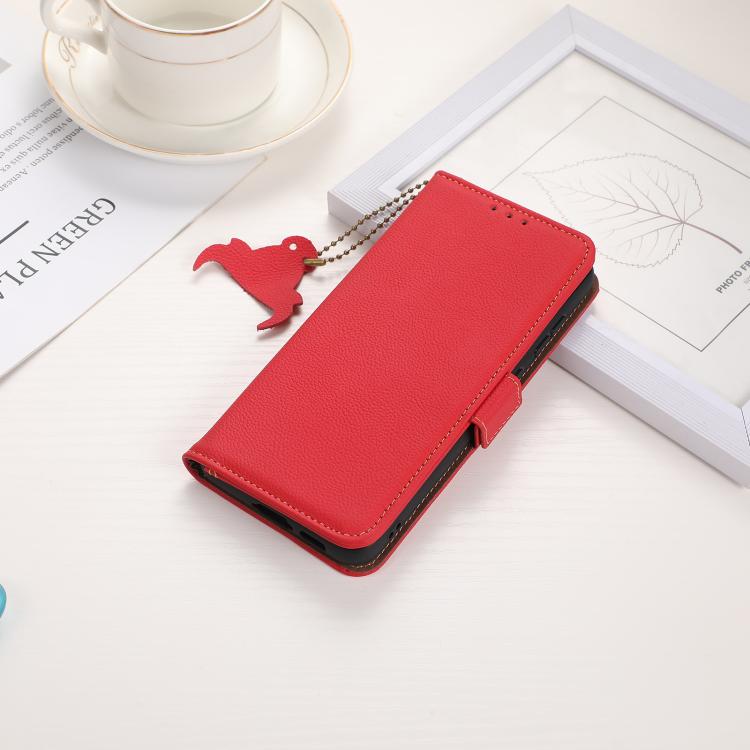 For OnePlus Ace 5 Pro / Ace 5 / 13R Side-Magnetic TJ Genuine Leather RFID Phone Case(Red) - OnePlus Cases by PMC TechLife | Online Shopping South Africa | PMC TechLife | Buy Now Pay Later Mobicred