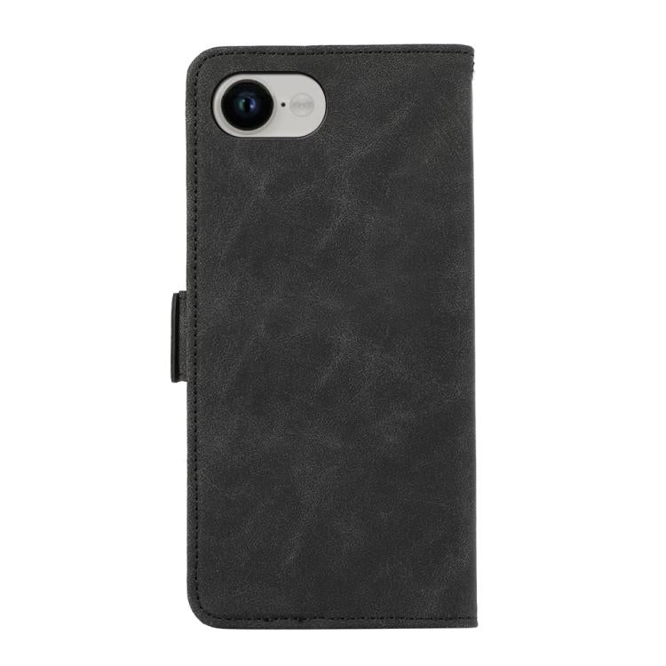 For iPhone 16e ABEEL Frosted Magnetic RFID Leather Phone Case(Black) - iPhone 16e Cases by PMC TechLife | Online Shopping South Africa | PMC TechLife | Buy Now Pay Later Mobicred