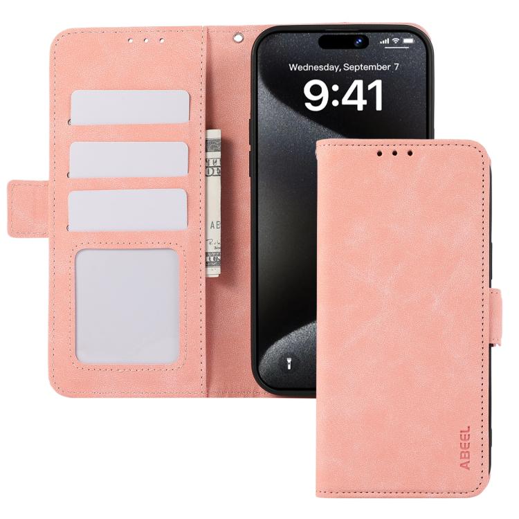 For iPhone 17 Air ABEEL Frosted Magnetic RFID Leather Phone Case(Black) - free shipping - PMc TechLife - Order now!