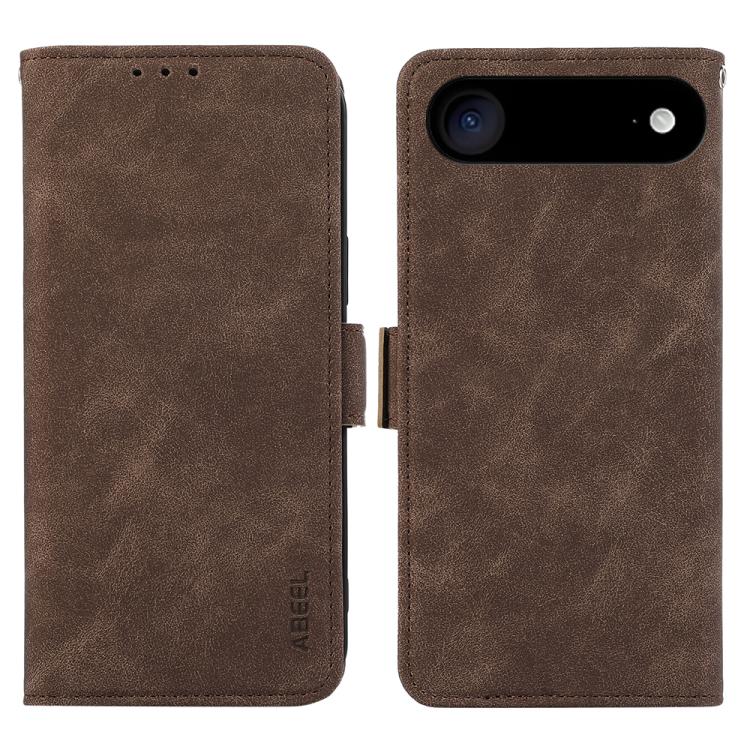 For iPhone 17 Air ABEEL Frosted Magnetic RFID Leather Phone Case(Brown) - free shipping - PMc TechLife - Order now!