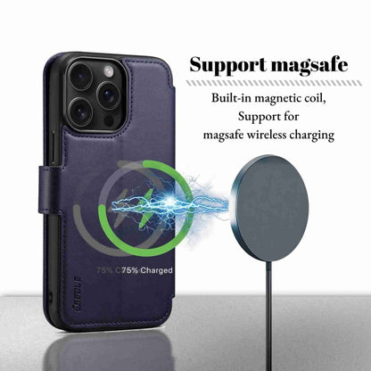 For iPhone 15 ESEBLE E1 Nappa Texture MagSafe Holder Leather Phone Case(Dark Blue) - iPhone 15 Cases by ESEBLE | Online Shopping South Africa | PMC Jewellery | Buy Now Pay Later Mobicred