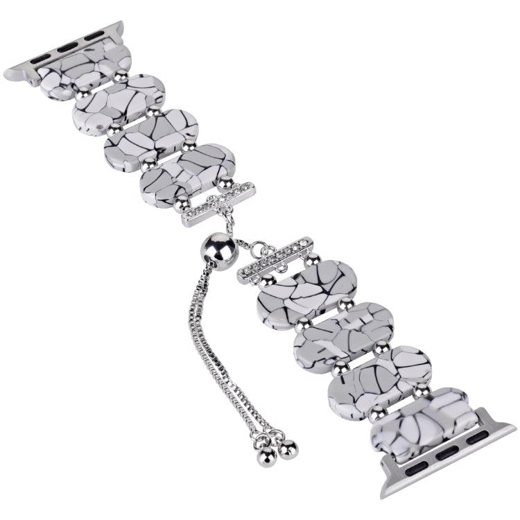 For Apple Watch SE 2022 40mm Resin Retractable Chain Watch Band(Cracks) - Watch Bands by PMC TechLife | Online Shopping South Africa | PMC TechLife